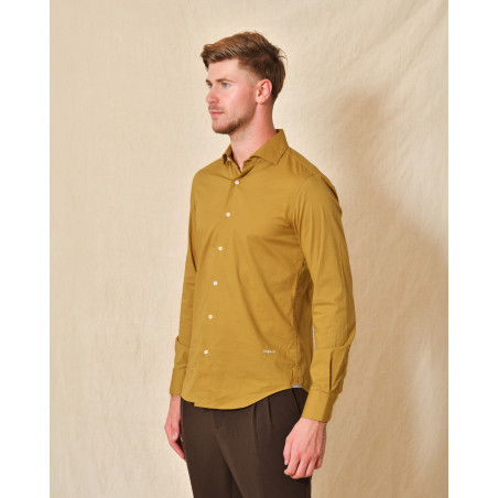 Chemise en coton jaune moutarde AT.P.CO