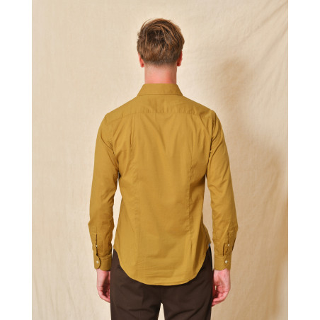 Chemise en coton jaune moutarde AT.P.CO