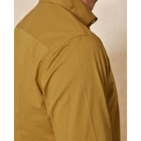 Chemise en coton jaune moutarde AT.P.CO