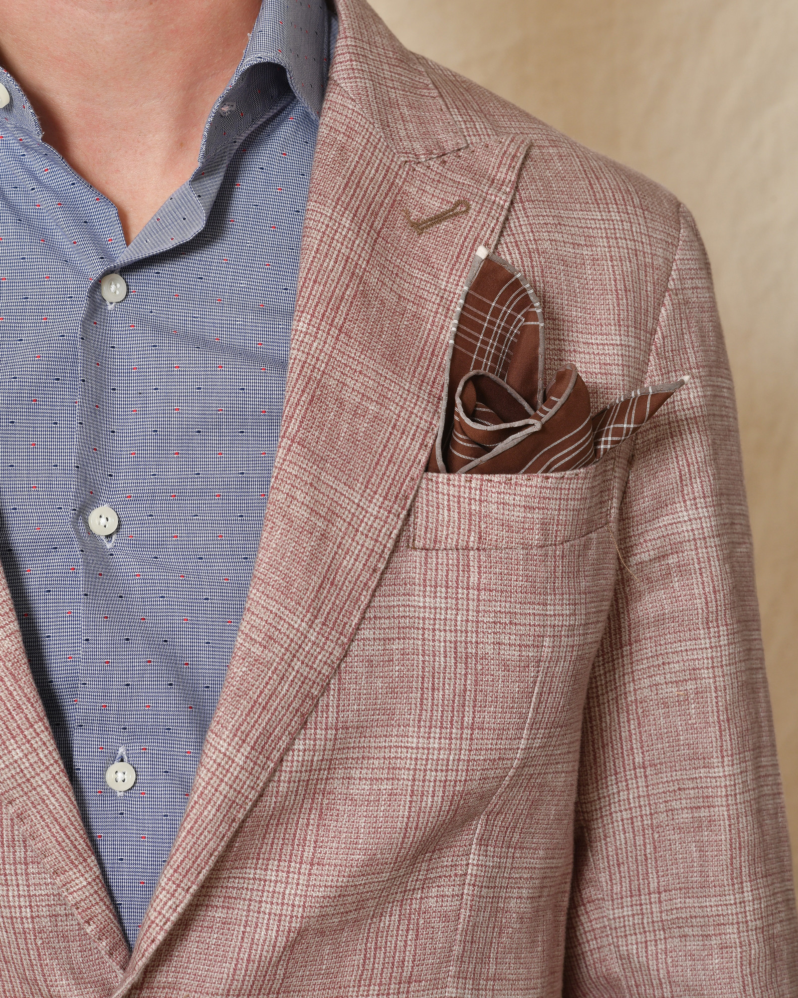 Foulard en coton marron Breuer