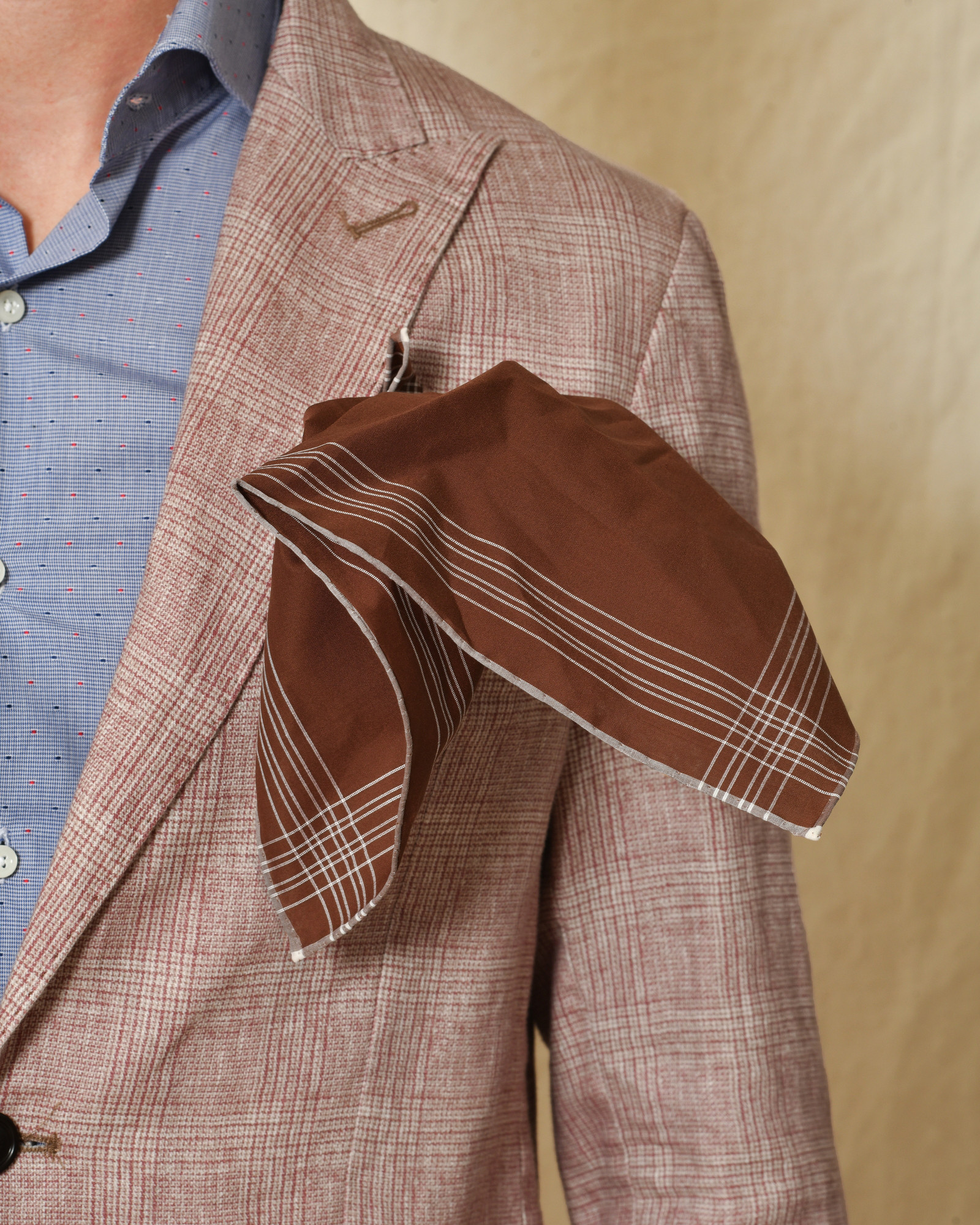 Foulard en coton marron Breuer