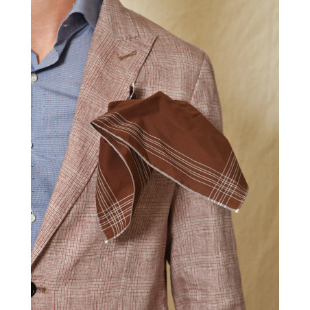 Foulard en coton marron Breuer