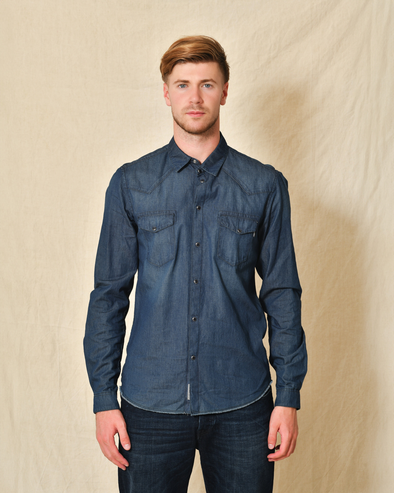 Chemise en coton bleu Daniele Alessandrini