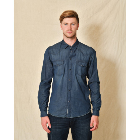 Chemise en coton bleu Daniele Alessandrini