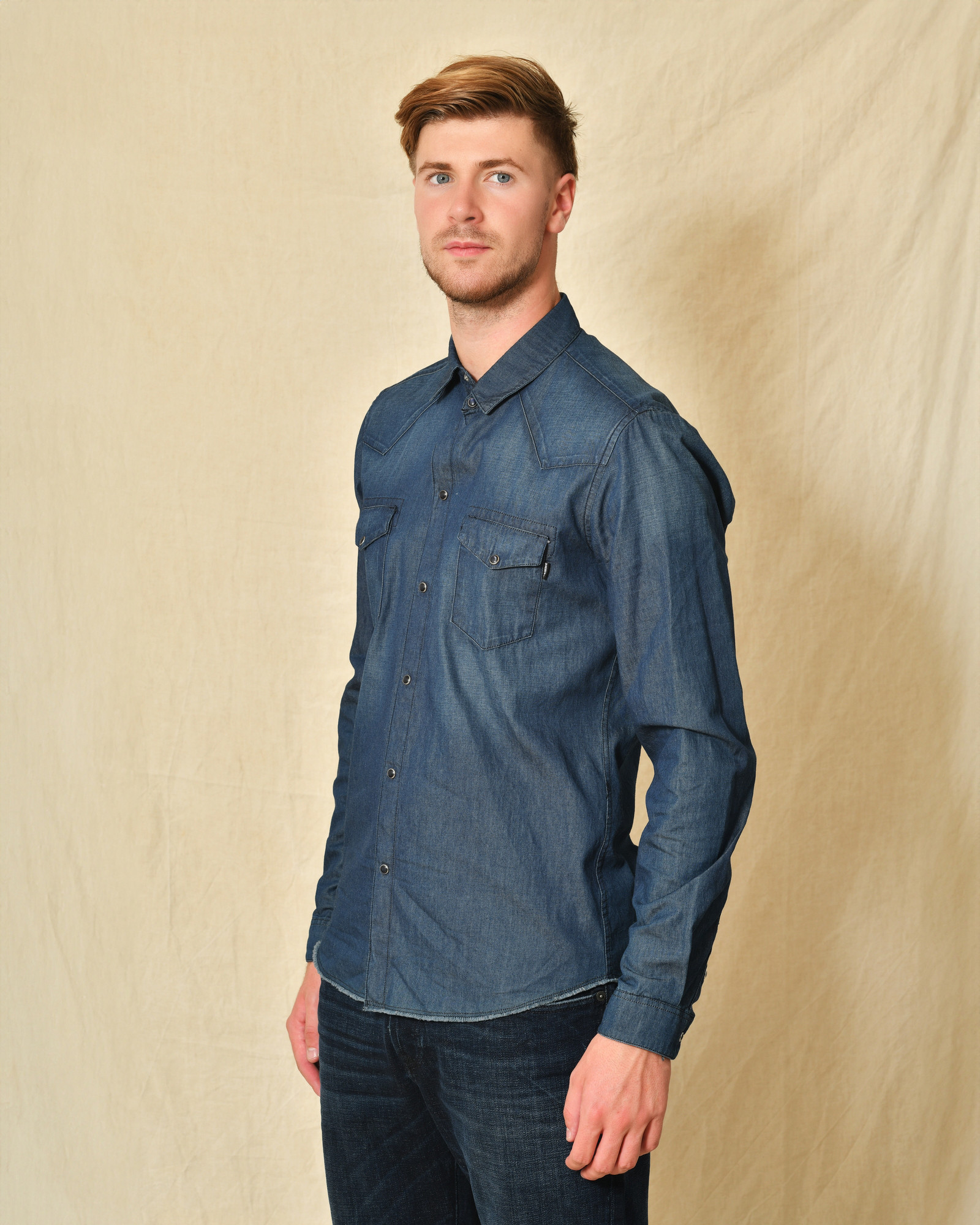 Chemise en coton bleu Daniele Alessandrini