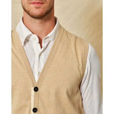 Gilet en maille fine sans manches Soho