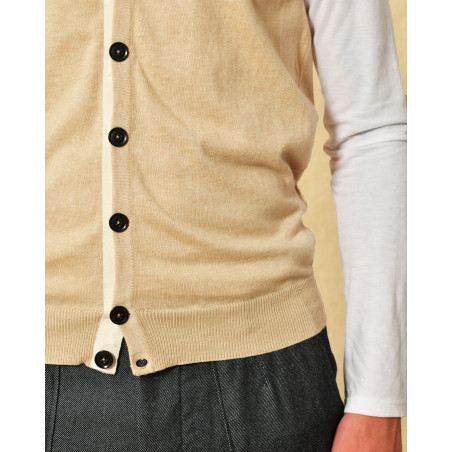 Gilet en maille fine sans manches Soho