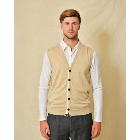 Gilet en maille fine sans manches Soho