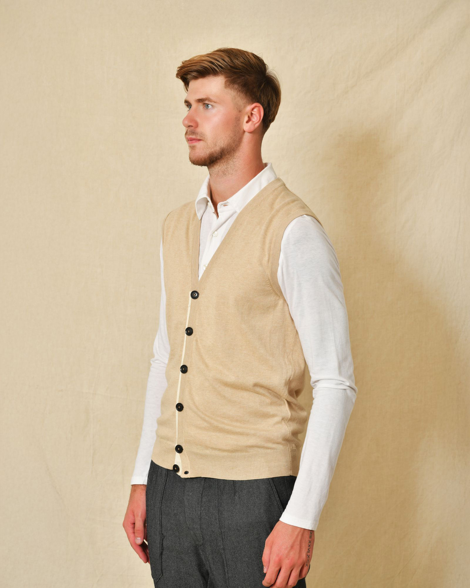 Gilet en maille fine sans manches Soho