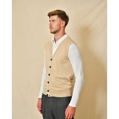 Gilet en maille fine sans manches Soho