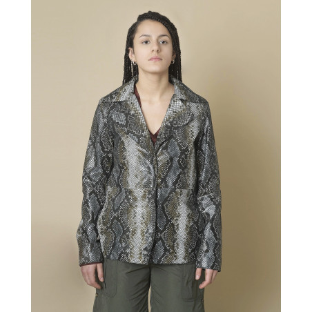 Veste imprimée en cuir Stand Studio