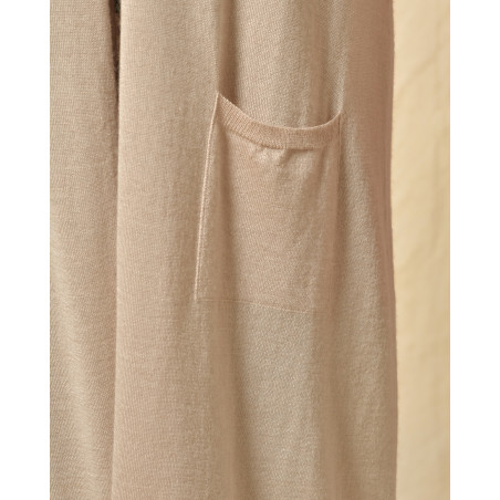 Gilet long en soie et cachemire Lorena Antoniazzi