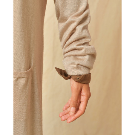 Gilet long en soie et cachemire Lorena Antoniazzi