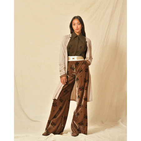 Gilet long en soie et cachemire Lorena Antoniazzi