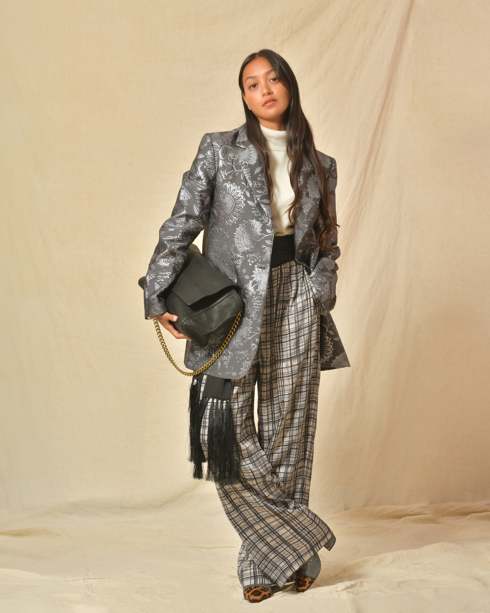 Pantalon souple en viscose gris Bella Jones