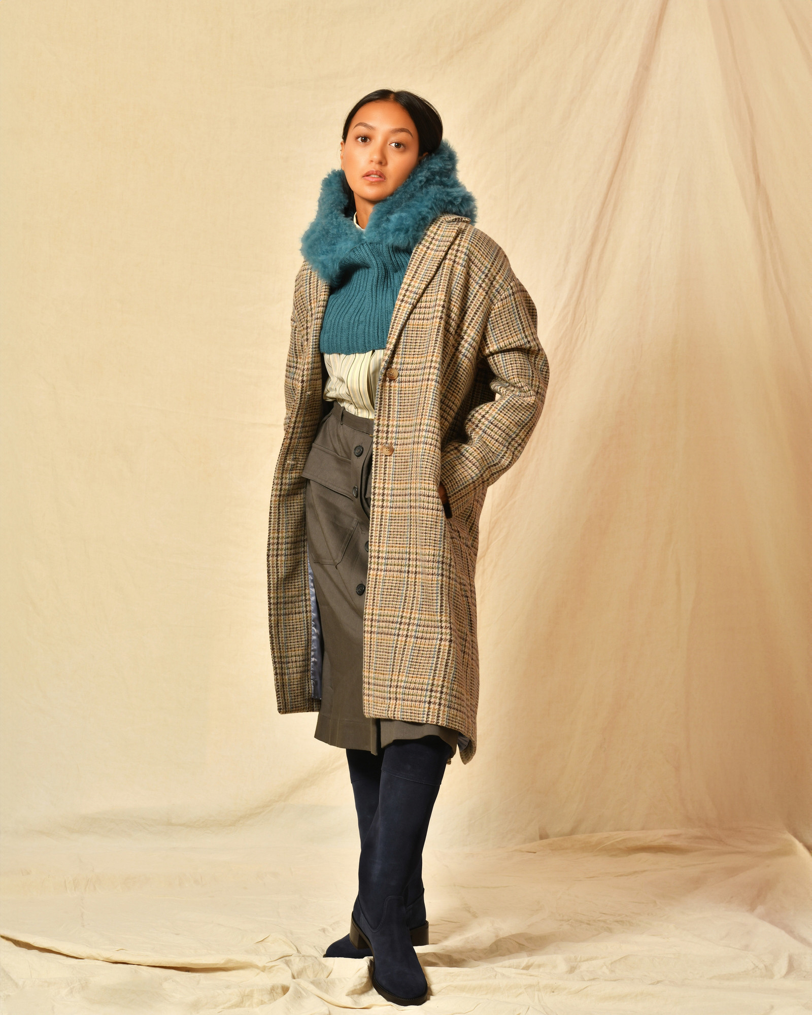 Manteau D'équitation Spectacle RJ Classics – Femme Taille 4R – À Carreaux
