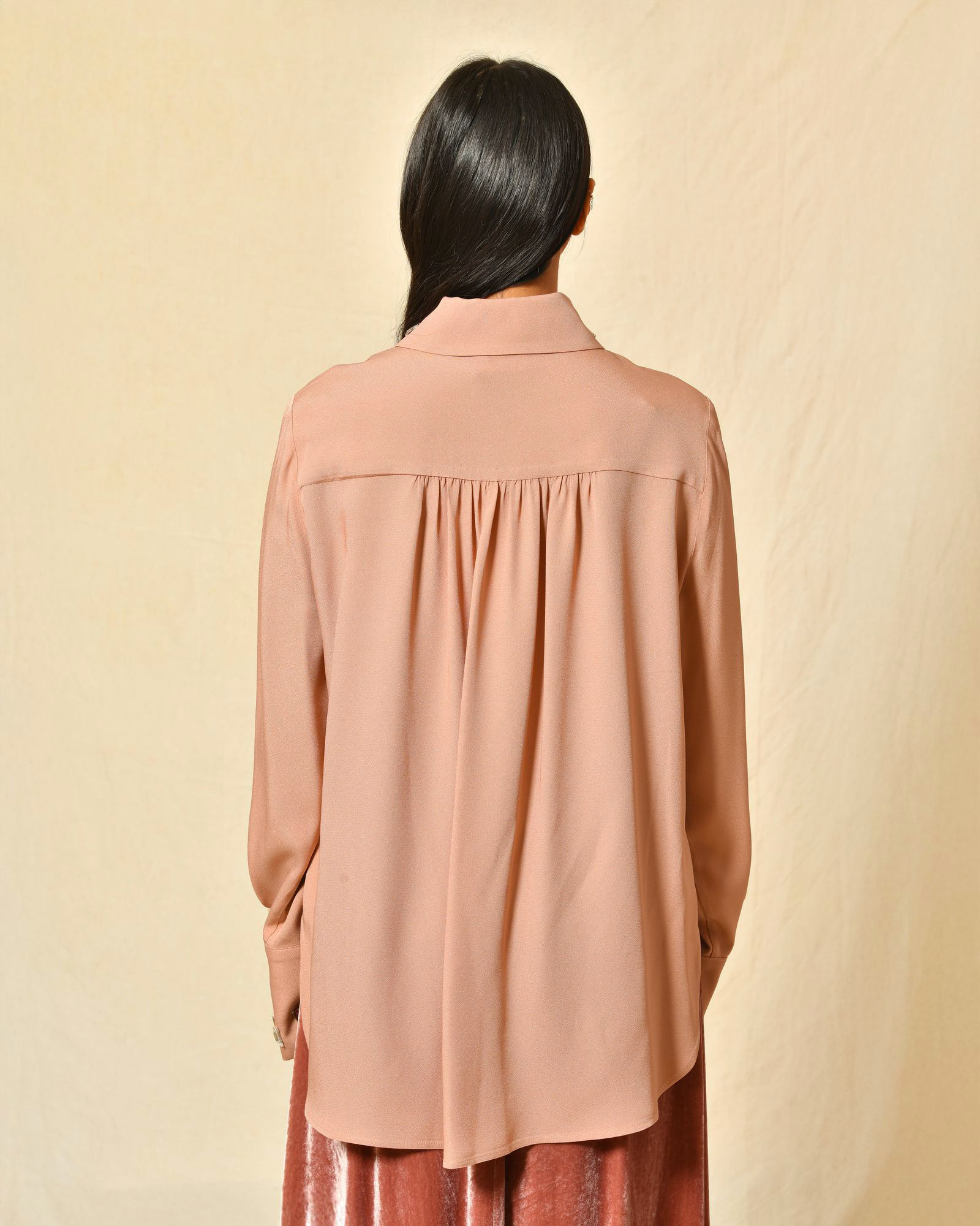 Chemisier vieux rose à cristaux Sfizio