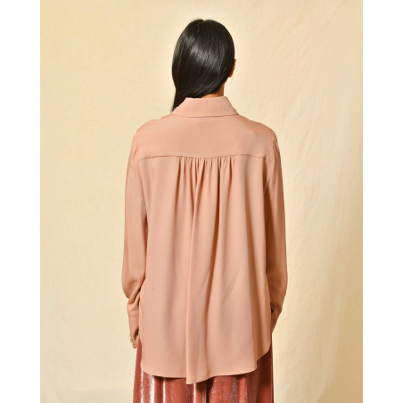 Chemisier vieux rose à cristaux Sfizio
