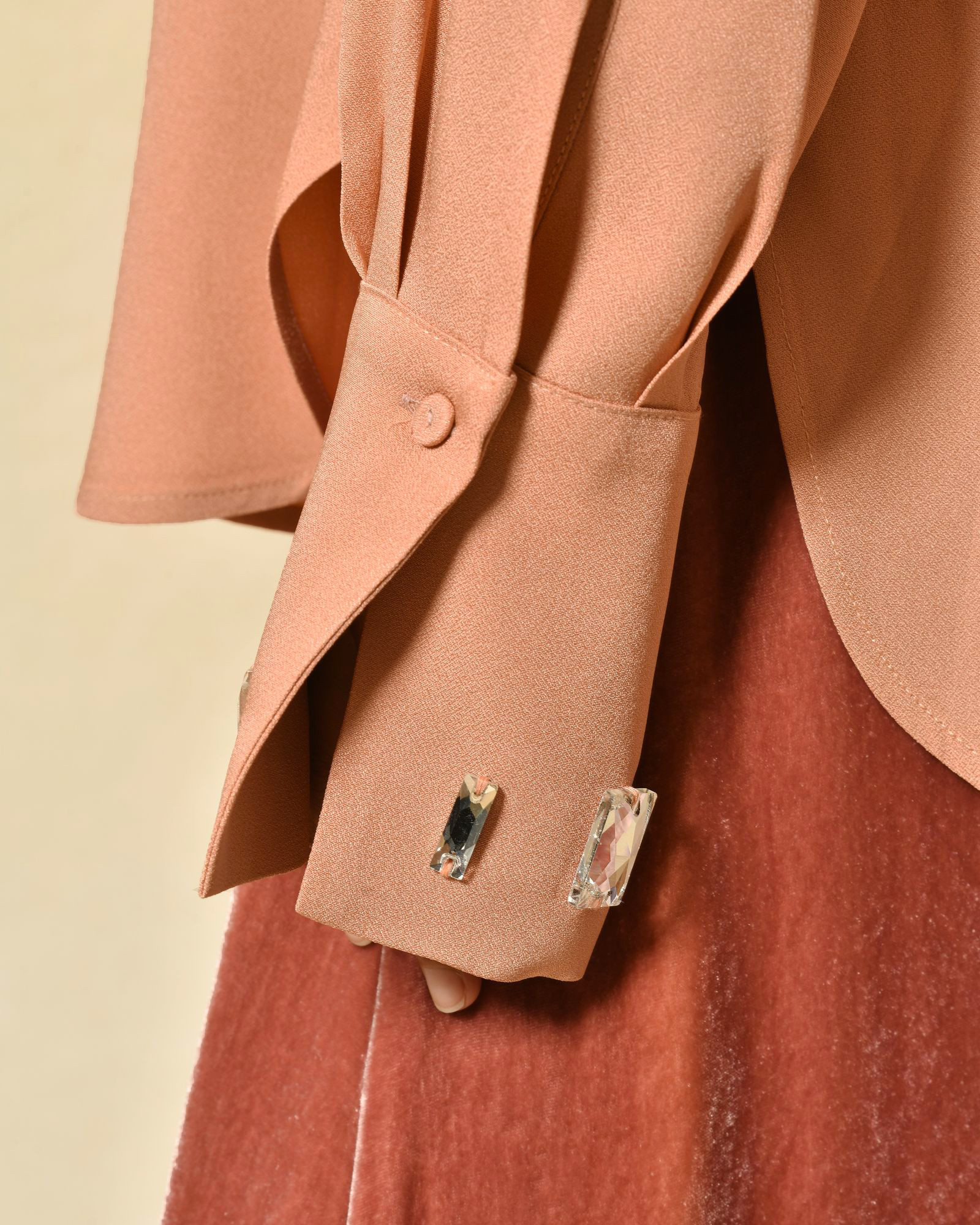 Chemisier vieux rose à cristaux Sfizio