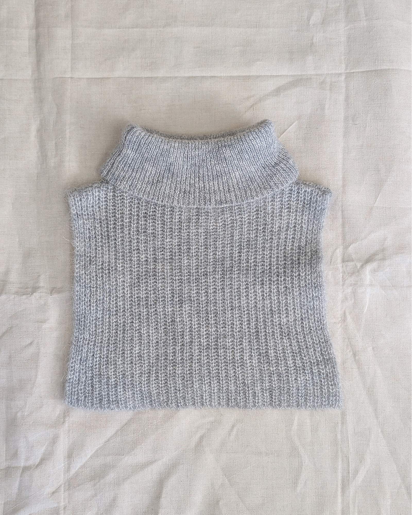 Echarpe col en laine et mohair gris Bella Jones