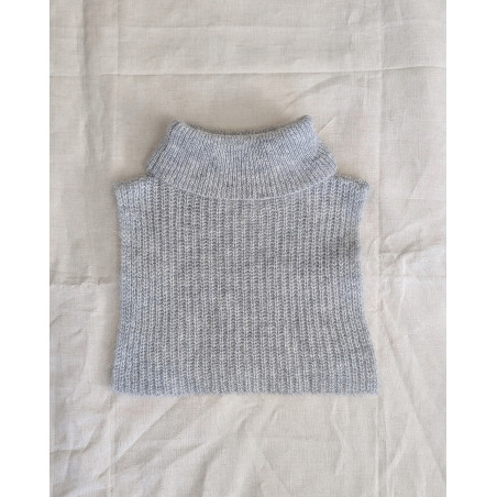 Echarpe col en laine et mohair gris Bella Jones