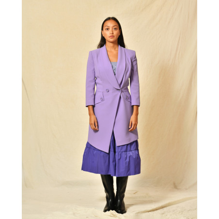 Crop top en coton violet Elisabetta Franchi