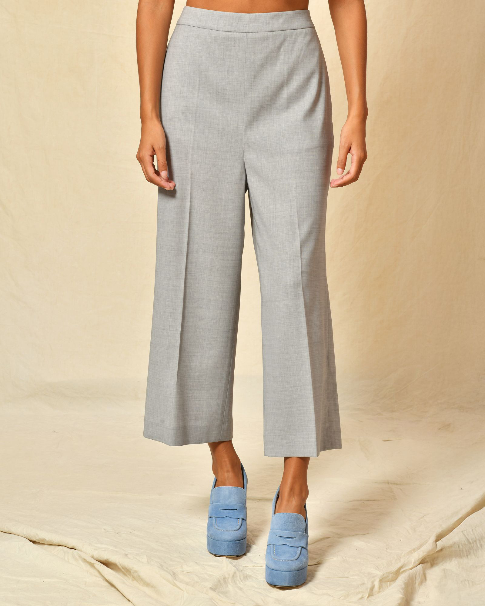 Pantalon en laine grise Fabiana Filippi