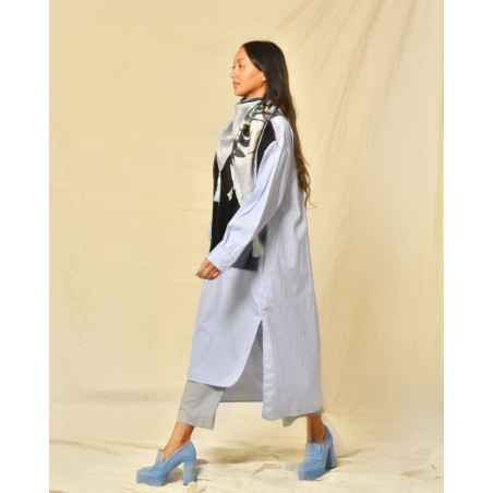 Pantalon en laine grise Fabiana Filippi