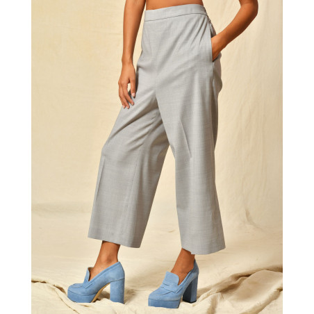 Pantalon en laine grise Fabiana Filippi