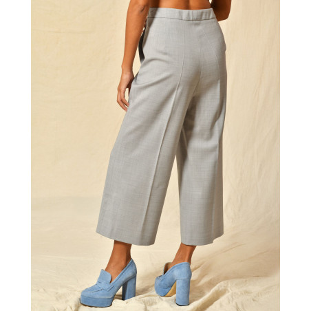 Pantalon en laine grise Fabiana Filippi