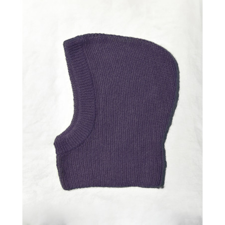 Cagoule en laine et mohair violet Bella Jones