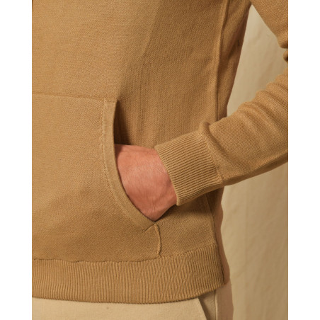 Pull en maille à capuche camel Outfit