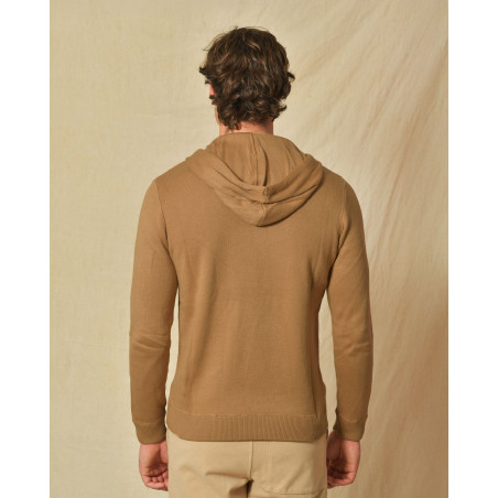 Pull en maille à capuche camel Outfit