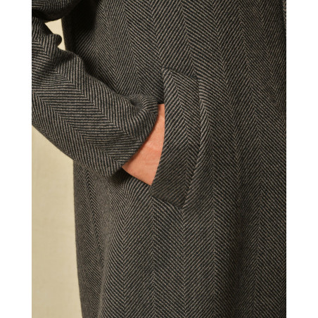 Trench en laine marron Manzoni 24