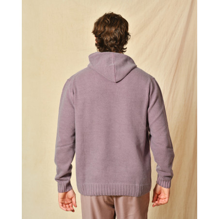 Pull en laine à capuche violet Outfit