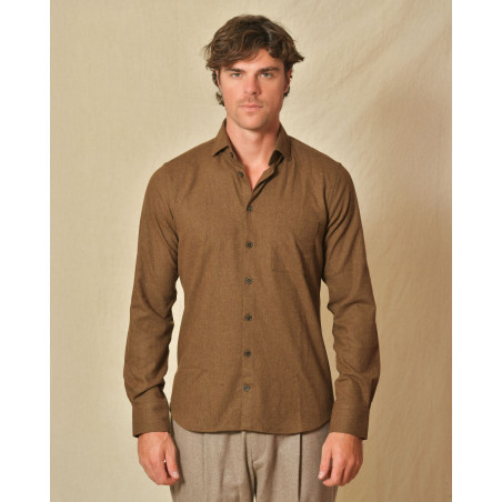 Chemise en laine marron Blue Industry