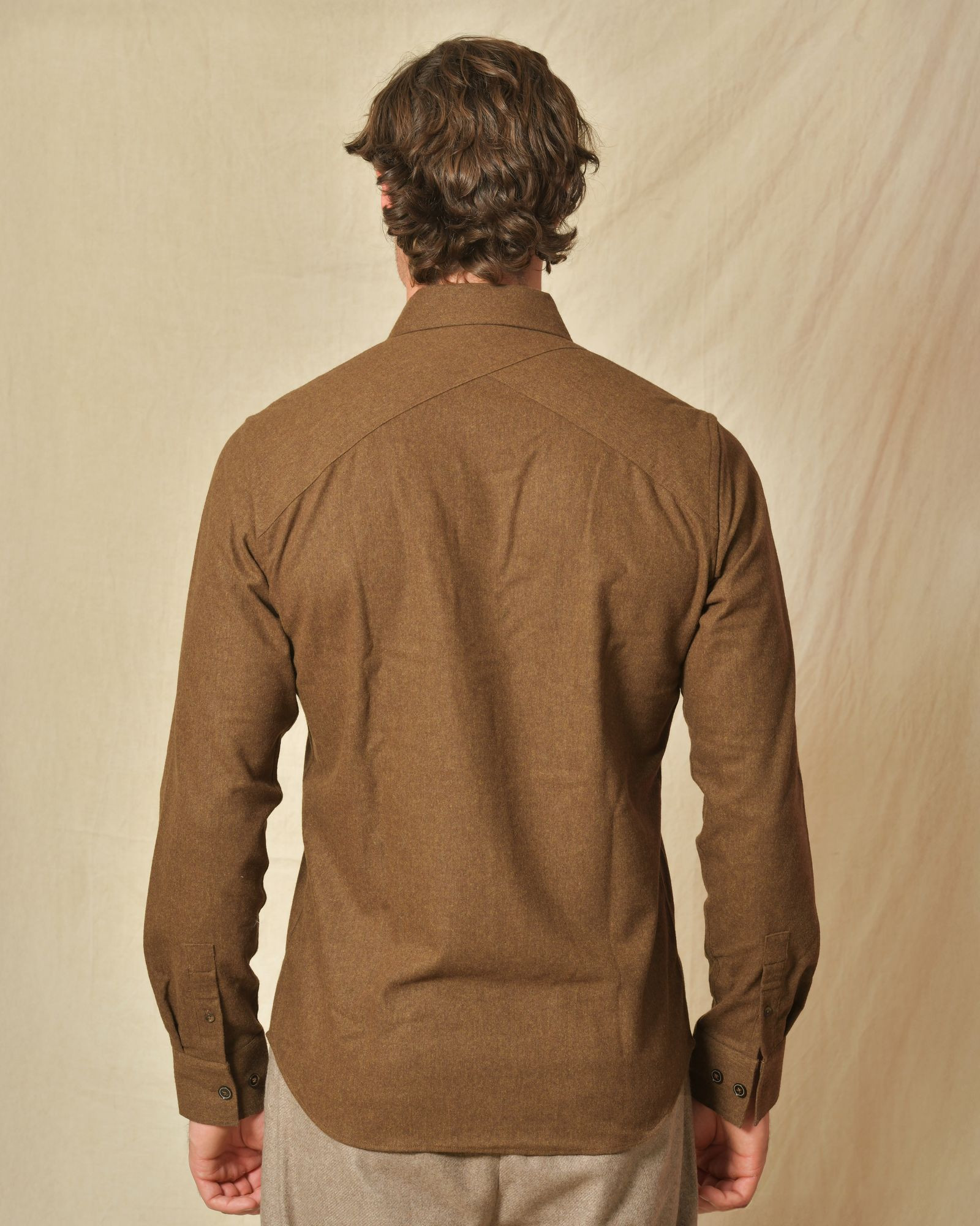 Chemise en laine marron Blue Industry