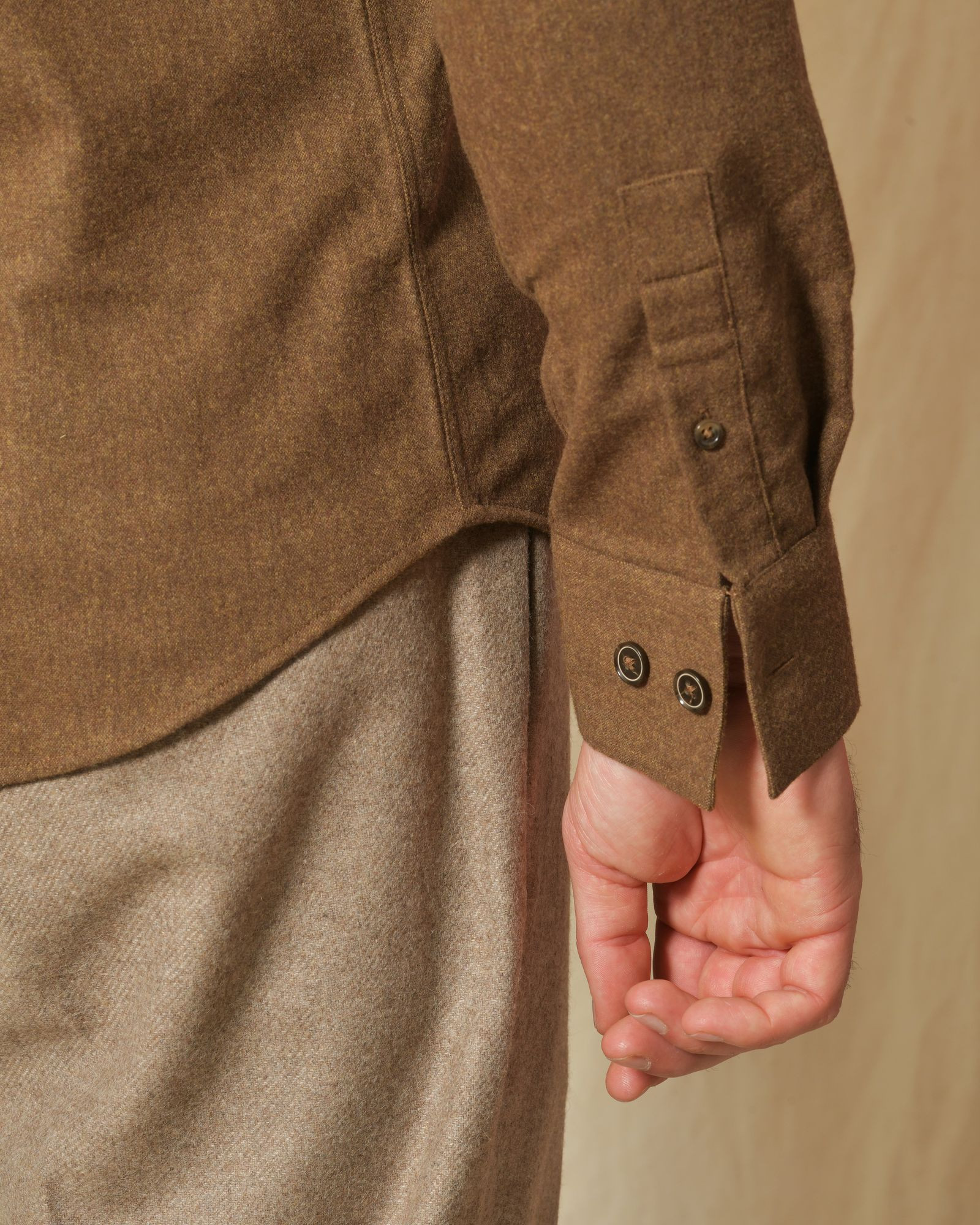 Chemise en laine marron Blue Industry