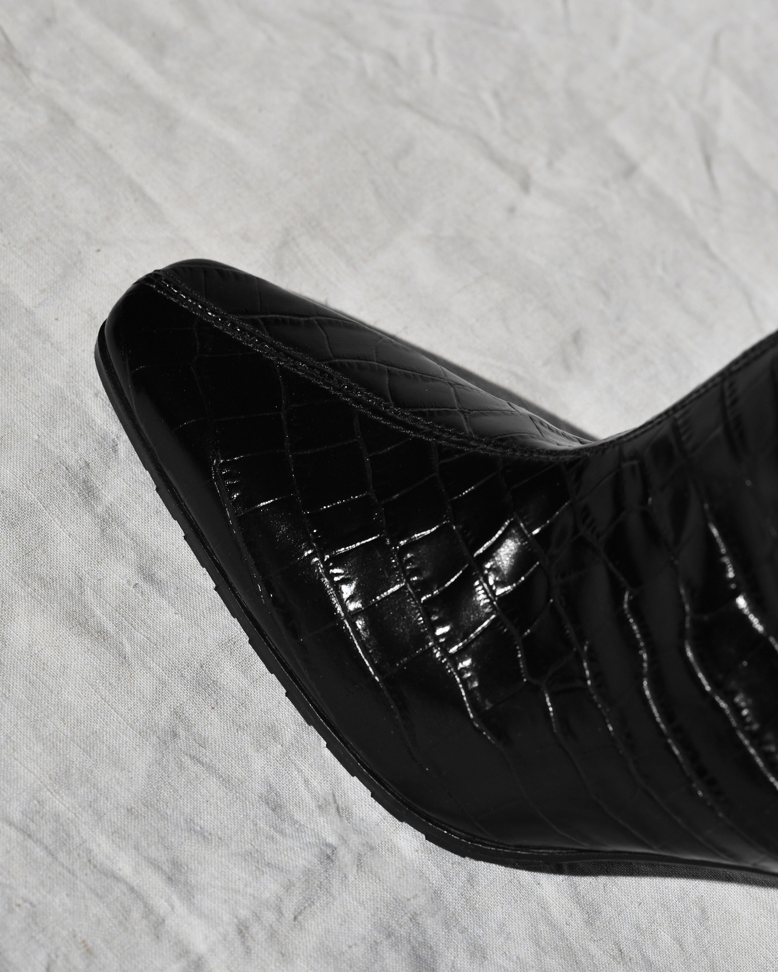 Bottines en cuir noir Lorena Antoniazzi