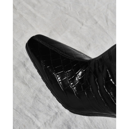 Bottines en cuir noir Lorena Antoniazzi