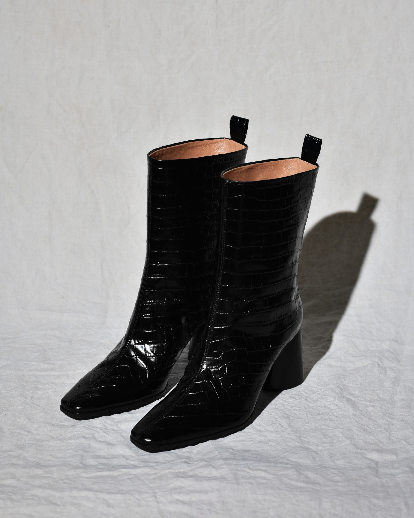 Bottines en cuir noir Lorena Antoniazzi