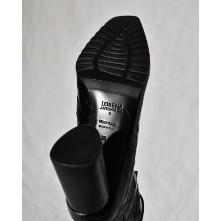 Bottines en cuir noir Lorena Antoniazzi