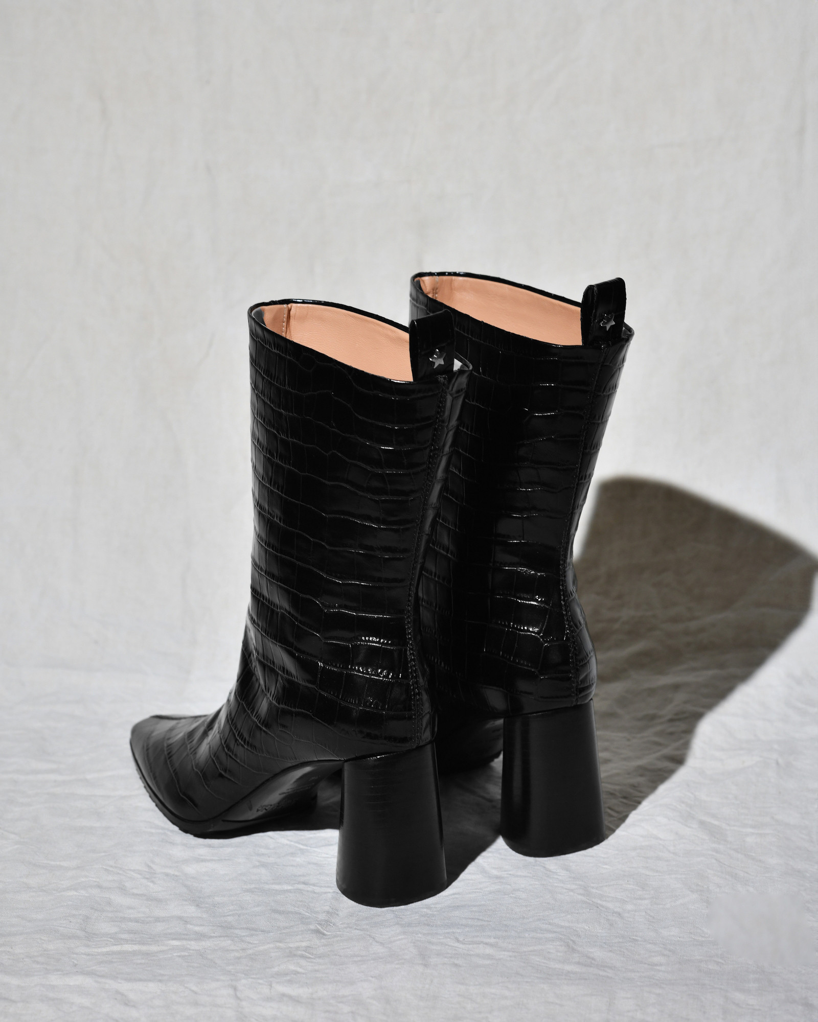 Bottines en cuir noir Lorena Antoniazzi