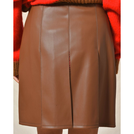 Jupe marron avec motifs Sfizio