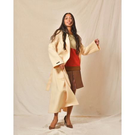 Jupe marron avec motifs Sfizio