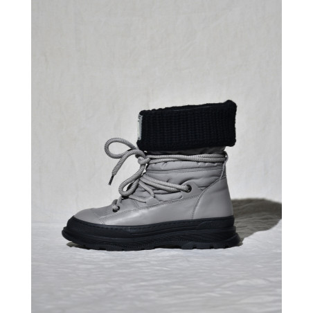 Bottines en cuir gris Lorena Antoniazzi