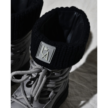 Bottines en cuir gris Lorena Antoniazzi