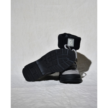 Bottines en cuir gris Lorena Antoniazzi