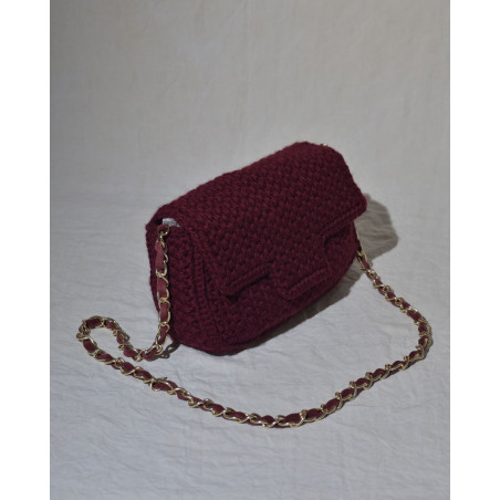 Sac porté épaule bordeaux Caterina Bertini