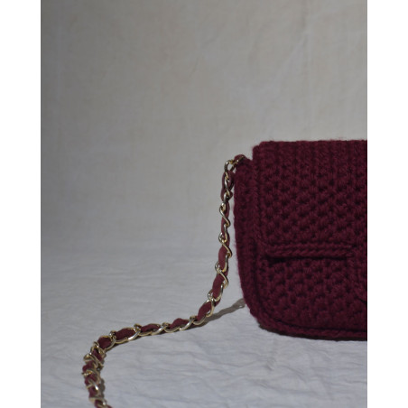 Sac porté épaule bordeaux Caterina Bertini